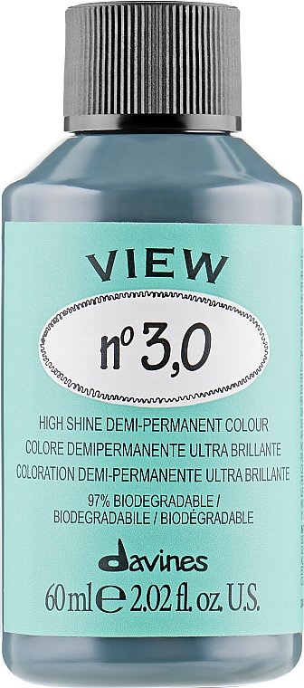 Davines View n° 3,0 — vopsea demi-permanentă 60 ml