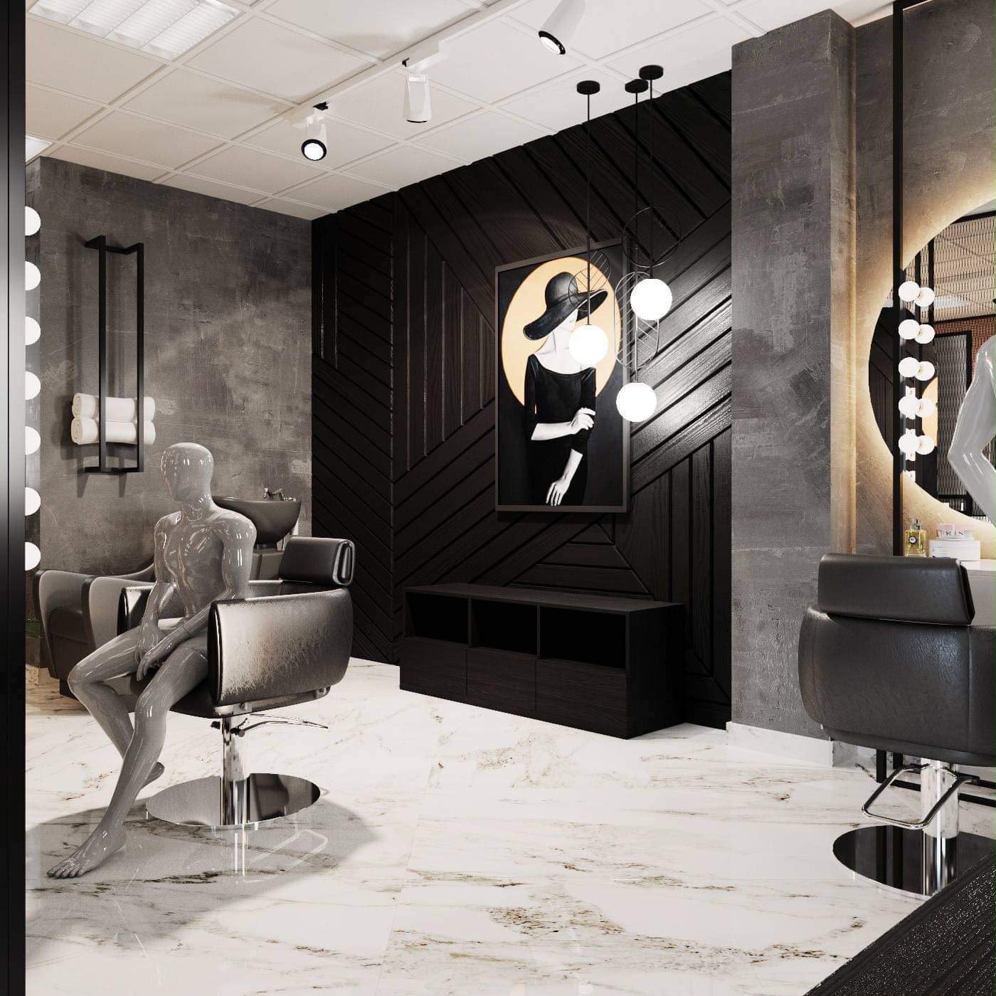 Detaliu din interiorul salonului
